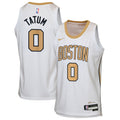 Jayson Tatum Boston Celtics 2025/26 City Edition Swingman Jersey - White - Youth