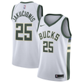 Kasparas Jakučionis Milwaukee Bucks Association Edition Swingman Jersey - White - Youth