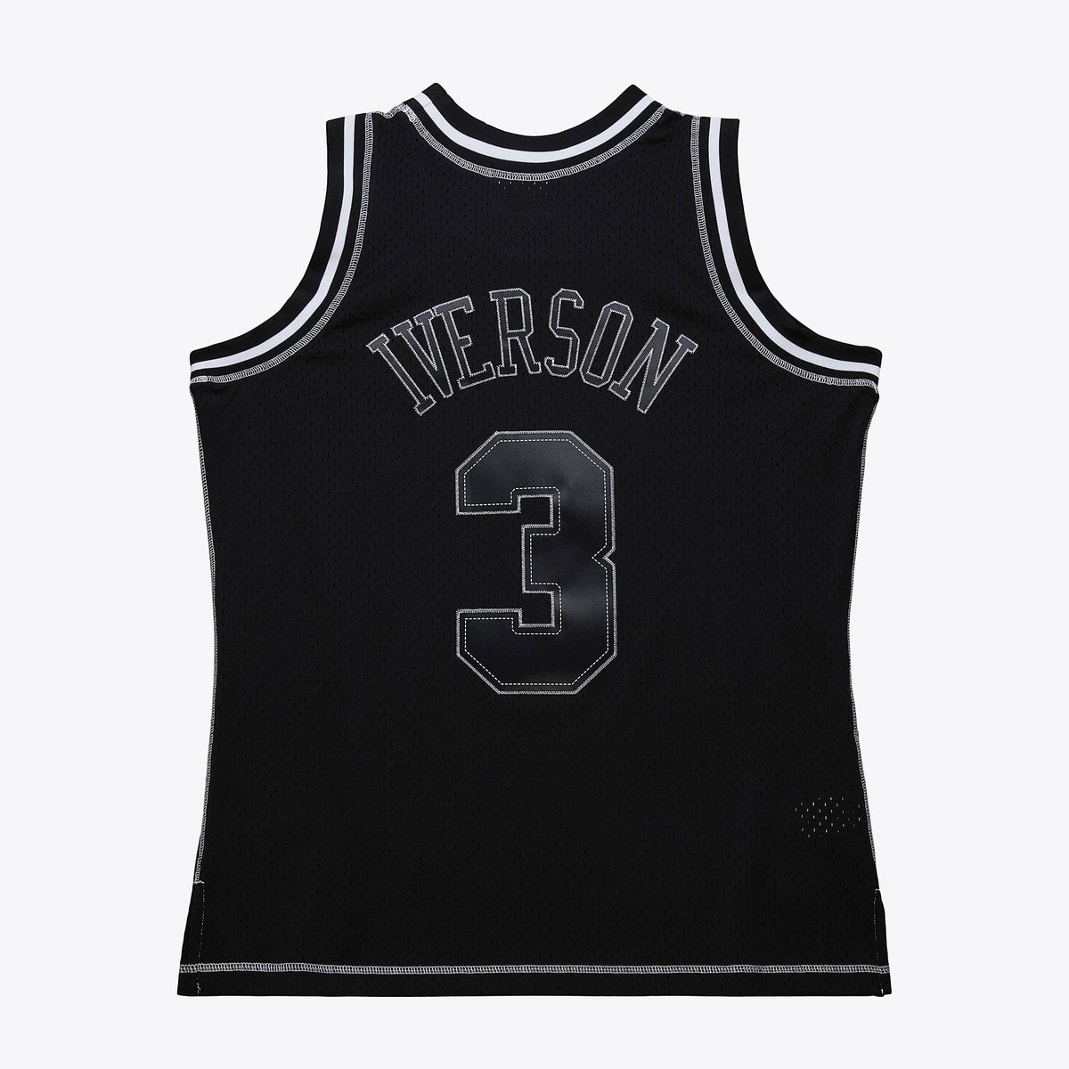 Allen Iverson Philadelphia 76ers 1996 Contrast 2K Swingman Jersey - Black